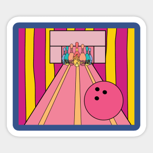 Destroy Pin Bowling Skittles Ball Sticker